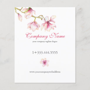 Rosa Magnolie Rosa & Grau Typografie Service Mene Flyer