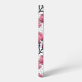 Rosa Magnolie und Blauzungenvögel Samsung Galaxy Hülle (Linke Seite)