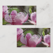Rosa Magnolie Visitenkarte (Vorne/Hinten)
