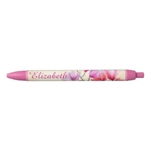 Rosa Magnolie Wasserfarbe Personalisierter Stift