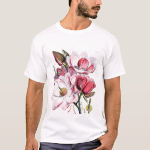 Rosa Magnolien-Blumen T-Shirt