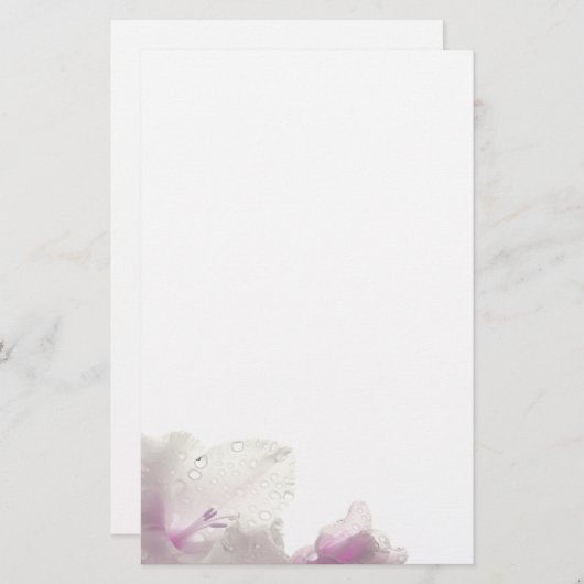 Rosa Magnolien-Briefpapier Briefpapier (Vorne/Hinten)