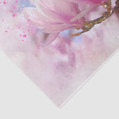 Rosa Magnolien inmitten eines glänzenden Hintergru Seidenpapier (Ausschnitt)