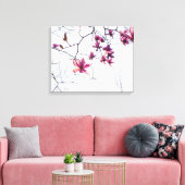 Rosa Magnolien Leinwanddruck (Insitu (Wohnzimmer))