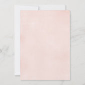 Rosa Magnolienblüte rustikale Mädchendusche Einladung (Rückseite)