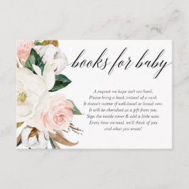Rosa Magnolienmädchen Babydusche Anfrage  Begleitkarte