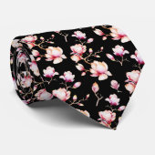Rosa Magnolienmuster {pflücke deine Farbe} Krawatte (Gerollt)