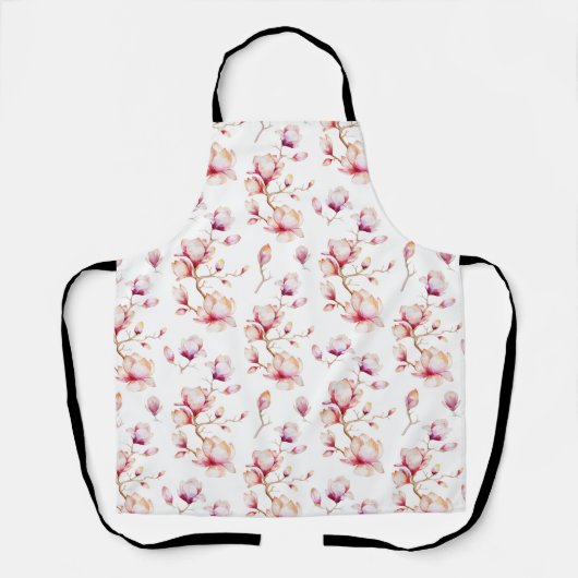 Rosa Magnolienmuster {pflücke deine Farbe} Schürze (Vorderseite)