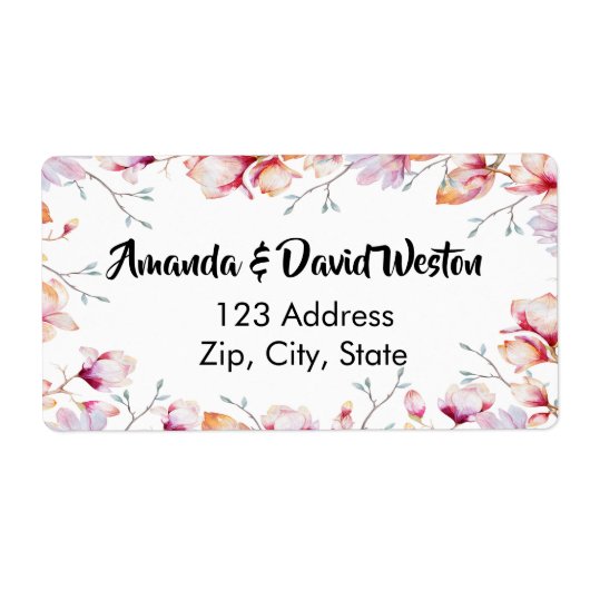 Rosa magnolische weiße Adresse (Vorne)