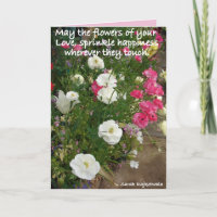 Rosa Mai die Blume Ihrer Liebe Blume-Karte
