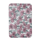 Rosa Maisblumen, weiße Blume Badematte (Vorderseite Vertikal)