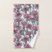 Rosa Maisblumen, weiße Blume Badhandtuch Set (Handtuch)