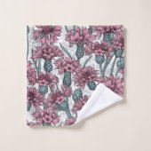 Rosa Maisblumen, weiße Blume Badhandtuch Set (Waschlappen)