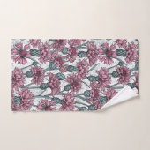 Rosa Maisblumen, weiße Blume Badhandtuch Set (Handtuch)