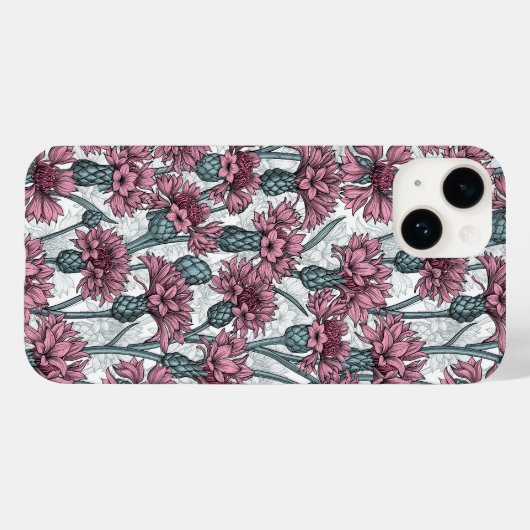 Rosa Maisblumen, weiße Blume Case-Mate iPhone Hülle (Rückseite (Horizontal))