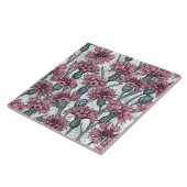 Rosa Maisblumen, weiße Blume Fliese (Seite)