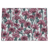 Rosa Maisblumen, weiße Blume Große Geschenktüte (Vorderseite)