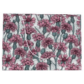 Rosa Maisblumen, weiße Blume Große Geschenktüte (Rückseite)