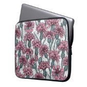 Rosa Maisblumen, weiße Blume Laptopschutzhülle (Vorderseite Links)