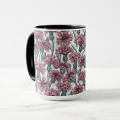 Rosa Maisblumen, weiße Blume Tasse (Vorderseite Links)