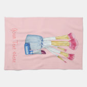 Rosa Make-up Bürsten in der Halterung noch Leben  Geschirrtuch (Horizontal)