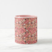 Rosa Make-up-Kosmetik-Muster Glitter Tasse (Zentrum)