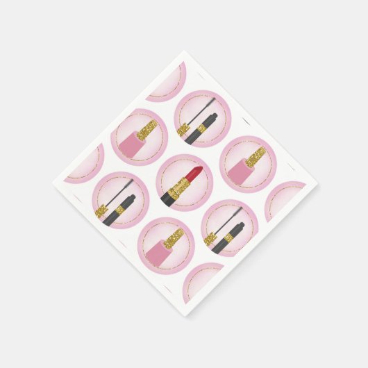 Rosa Make-upkosmetik-MusterCosmetology Serviette (Ecke)