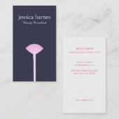 Rosa Makeup-Pinsel, einfache Makeup-Artist-Marine Visitenkarte (Vorne/Hinten)