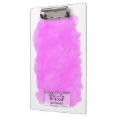 Rosa Makeup Splotch Elegantes Chic Glam Personalis Klemmbrett (Links)