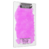 Rosa Makeup Splotch Elegantes Chic Glam Personalis Klemmbrett (Rechts)