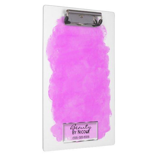 Rosa Makeup Splotch Elegantes Chic Glam Personalis Klemmbrett (Rechts)