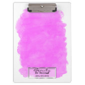 Rosa Makeup Splotch Elegantes Chic Glam Personalis Klemmbrett (Vorderseite)