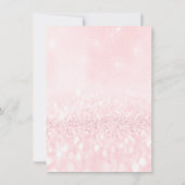 Rosa Makeup Weißer Glitzer 16. Brautparty Einladung (Rückseite)