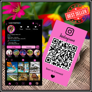 Rosa Makler Instagram QR Immobilien Visitenkarte