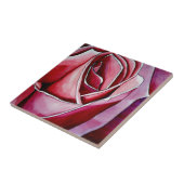 Rosa Makro Blumen Aquarell abstrakte Kunst Fliese (Seite)