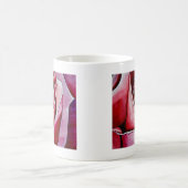 Rosa Makro Blumen Aquarell abstrakte Kunst Kaffeetasse (Mittel)