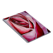 Rosa Makro Blumen Aquarell abstrakte Kunst Notizblock (Rechte Seite)