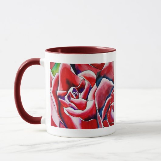 Rosa Makro-Rose Glückliche Mutter-Tag-Tasse Tasse (Links)