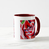 Rosa Makro-Rose Glückliche Mutter-Tag-Tasse Tasse (VorderseiteRechts)