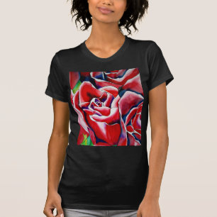 Rosa Makro-Rose T-Shirt