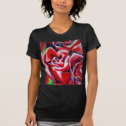 Rosa Makro-Rose T-Shirt (Vorderseite)