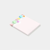 Rosa Makronen 4 x 3" Post-Itanmerkungen Post-it Klebezettel (angewinkelt)