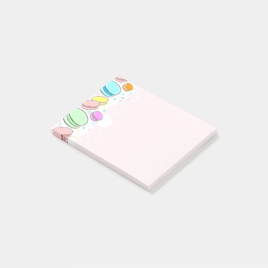 Rosa Makronen 4 x 3" Post-Itanmerkungen Post-it Klebezettel (angewinkelt)