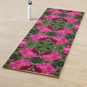 Rosa Malerei Abstrakte Blume Kunst Yogamatte