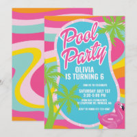 rosa Malibu-Strudel-Poolparty-Geburtstag