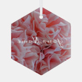 Rosa Mallow Ornament Aus Glas (Rückseite)