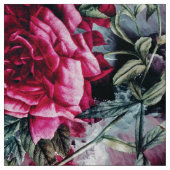 Rosa malvenfarbenes weißes mit Blumengewebe der Stoff (Muster)