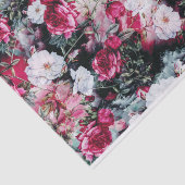 Rosa malvenfarbenes weißes Mit Blumenschwarzes der Seidenpapier (Ausschnitt)