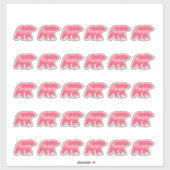 Rosa Mama Bear Aufkleber (Blatt)