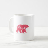 Rosa Mama Bear Kaffeetasse (Vorderseite Links)